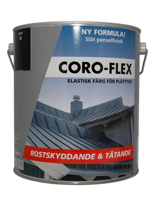 Tak & plåtfärg Vit 5 kg Coro-Flex